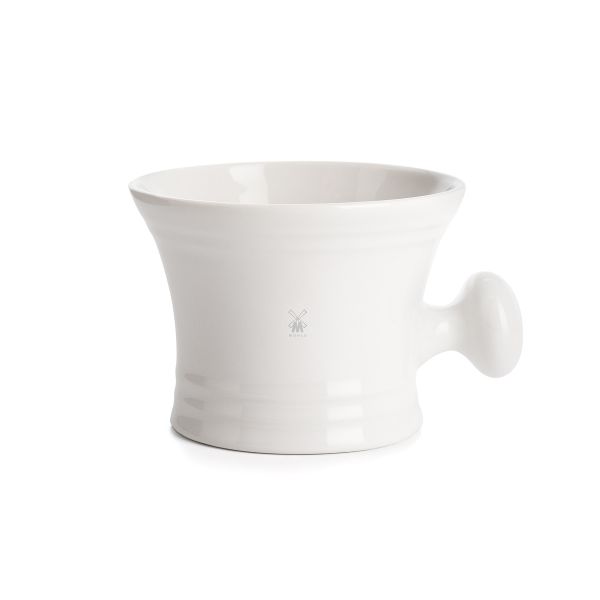 MÜHLE Shaving bowl in porcelain with handle - White