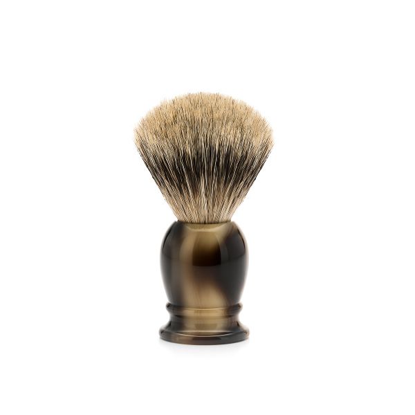 MÜHLE Shaving brush "CLASSIC" Silvertip badger 21mm - Horn brown