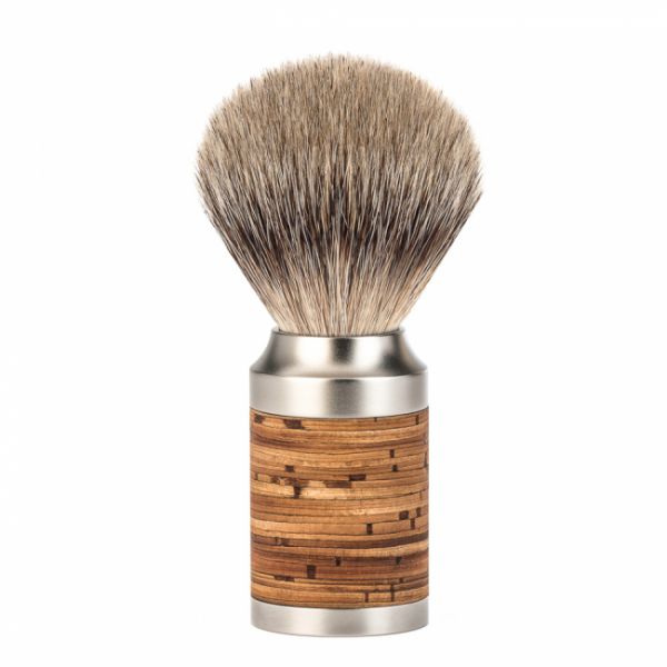 MÜHLE Shaving brush "ROCCA" Silvertip badger 21mm - stainless steel/birch